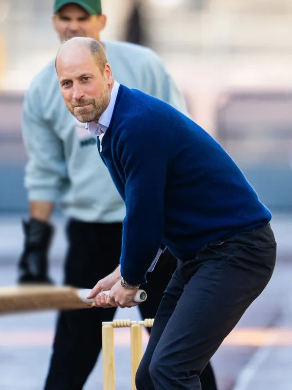 Prince William Blue Crew Neck Sweater - detail view