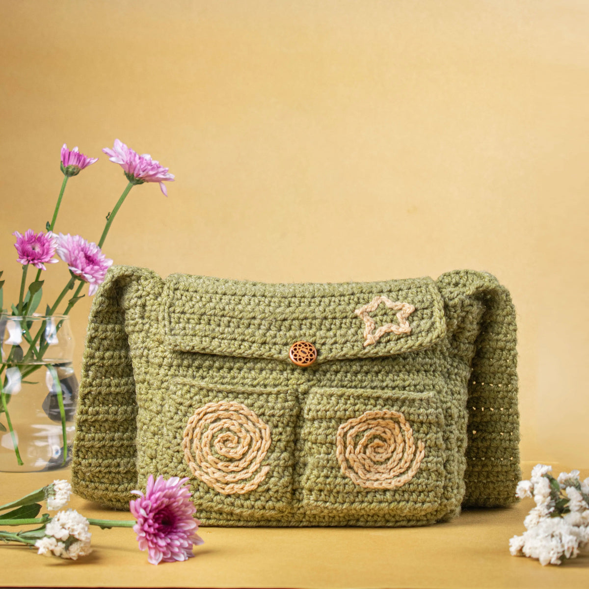 Eden Crochet Handbag – Handcrafted Grace with Earthy Charm TERRY ROGER