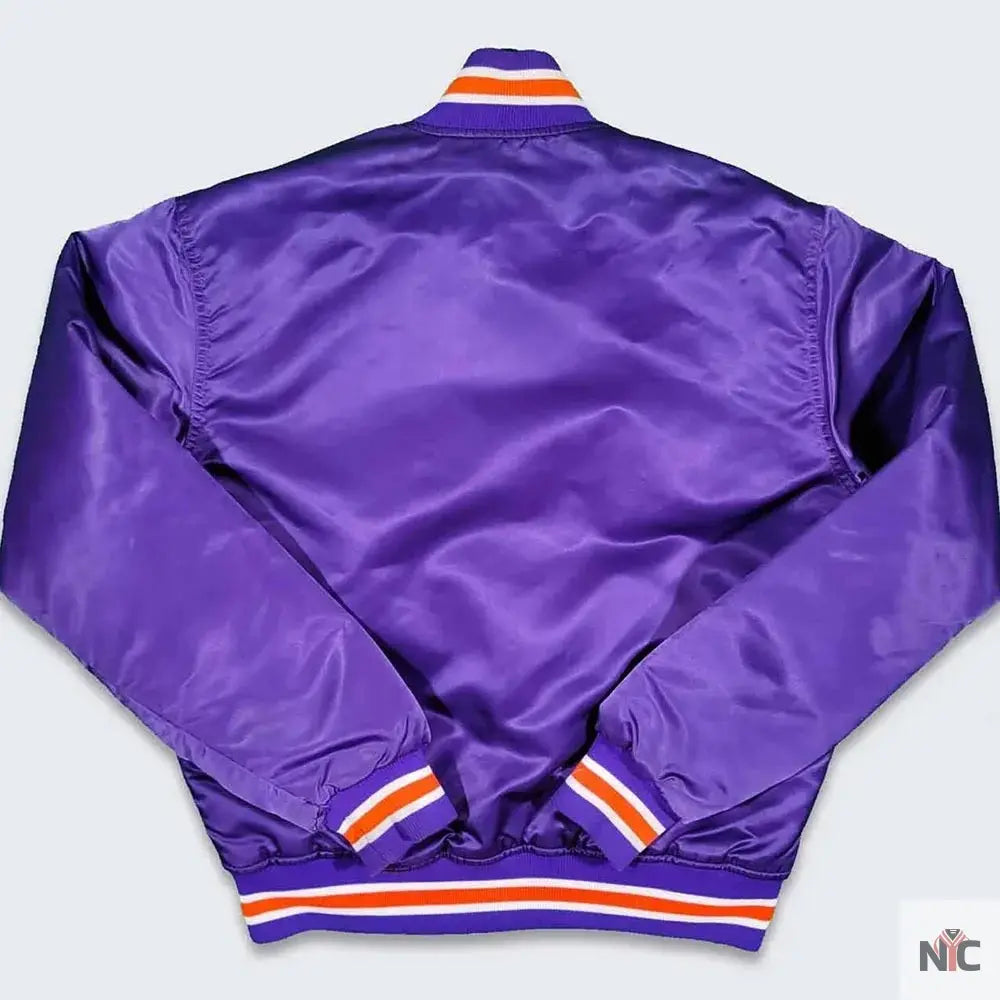 80s Phoenix Suns Purple Jacket Clanton Jacket