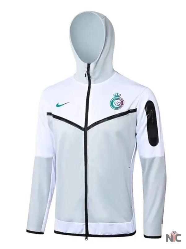 Al Nassr Tech Cristiano Ronaldo White Hooded Jacket Clanton Jacket