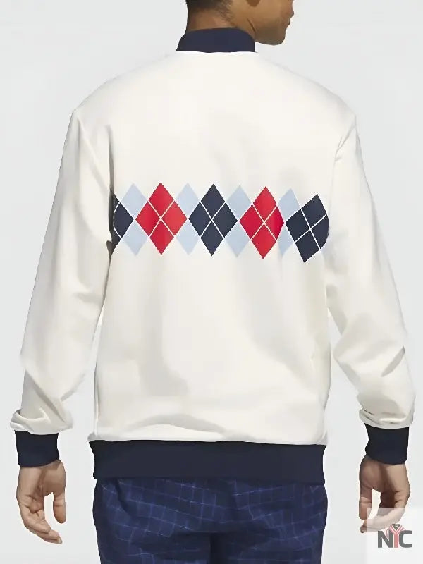 Argyle Printed 1/4-Zip Sweatshirt Clanton Jacket