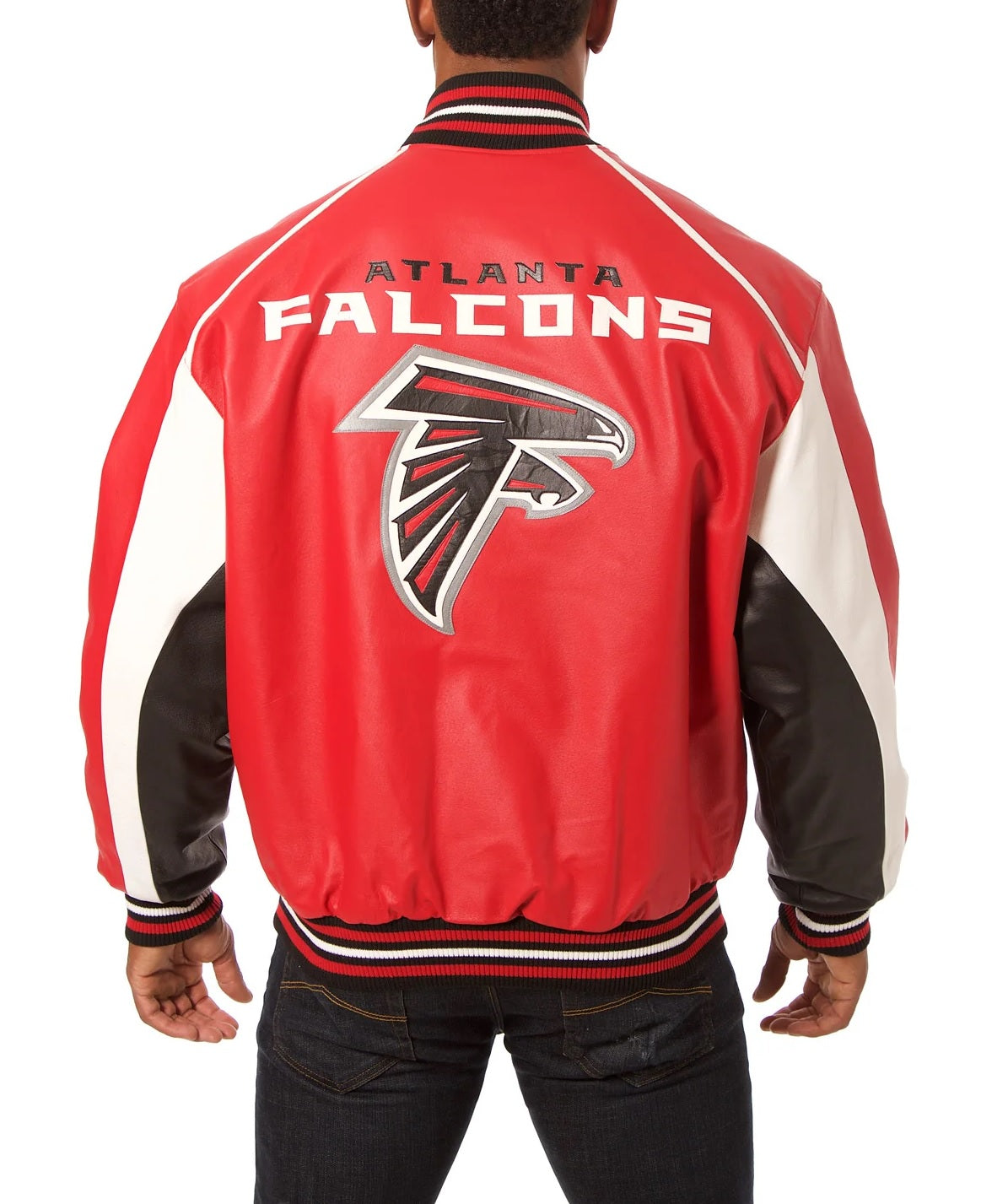 Atlanta Falcons Leather Jacket - back view