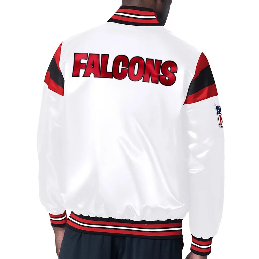 Atlanta Falcons Midweight Satin Jacket - back view