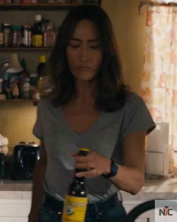 Ballard S01 Maggie Q Grey Shirt Clanton Jacket