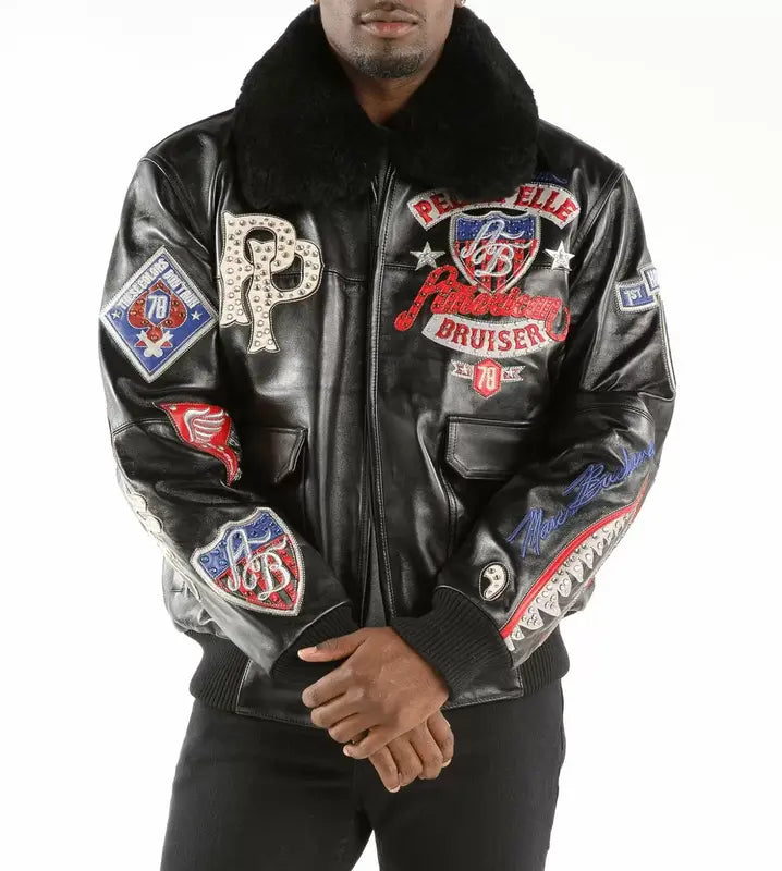 Pelle Pelle American Bruiser Black Jacket - back view