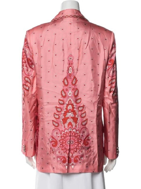 Carrie Preston Elsbeth S4 Pink Paisley Floral Blazer - view 2