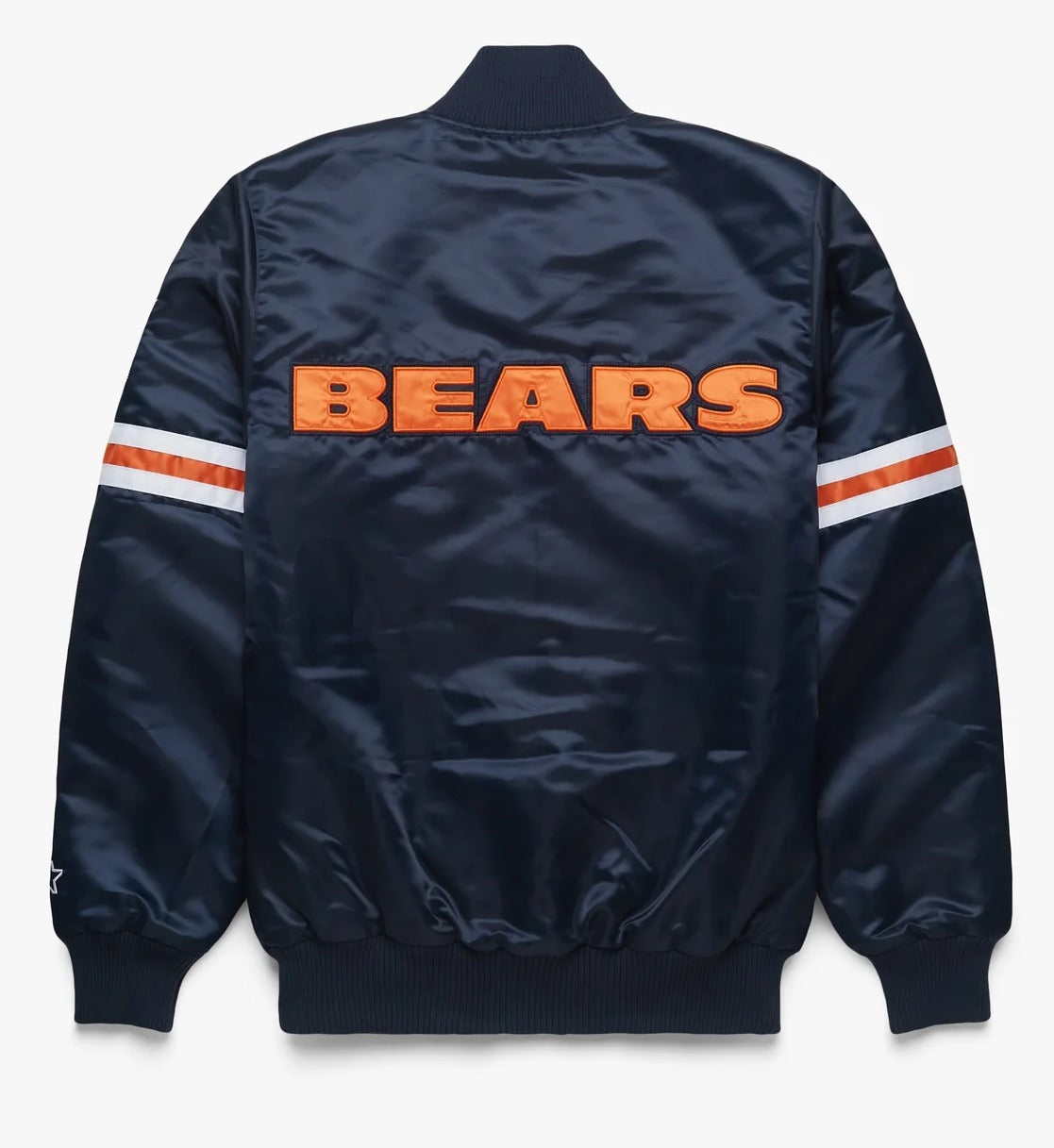 Chicago Bears Satin Varsity Jacket - back view