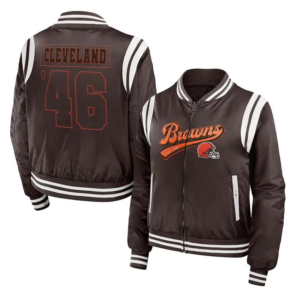 Cleveland Browns Bomber Full-Zip Jacket - side view