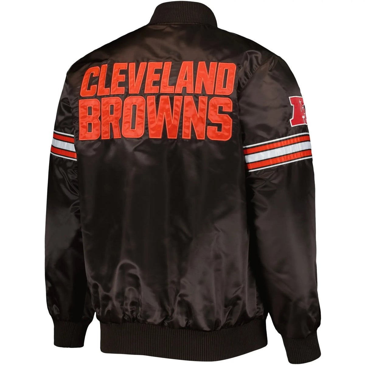 Cleveland Browns Starter The Pick and Roll Satin Jacket - back view