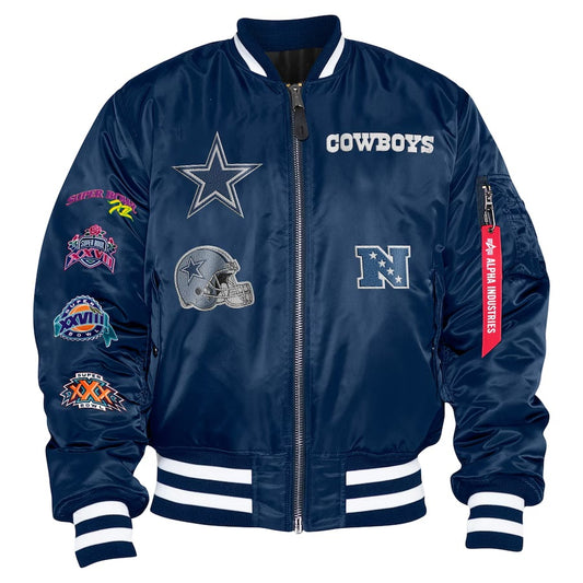 Dallas Cowboys Ma-1 Bomber Jacket - back view
