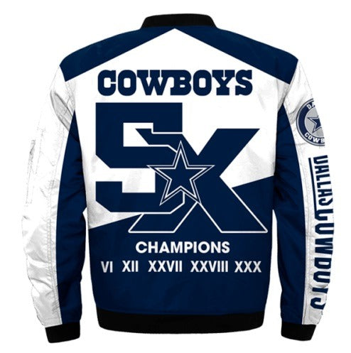 Dallas Cowboys Super Bowl Championship Bomber Jacket - back view