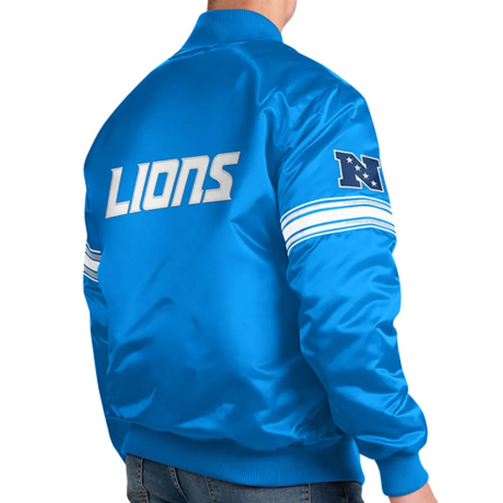 Detroit Lions Striped Bomber Jacket - detail view