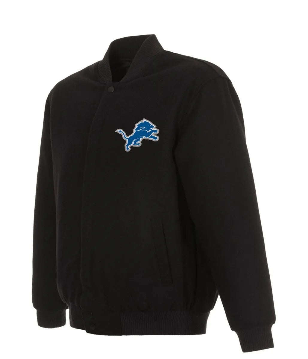 Detroit Lions Black Wool Jacket