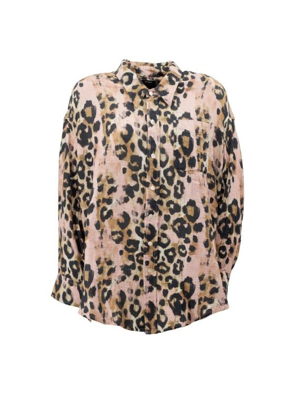 Elsbeth S4 Leopard Print Chest Pocket Shirt - view 2