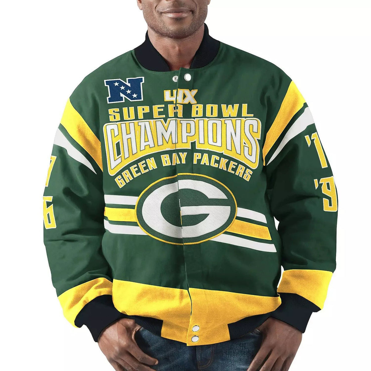 Green Bay Packers Super Bowl Championship Jacket - detail view