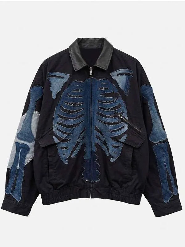 Halloween Black Rib Cage Jacket