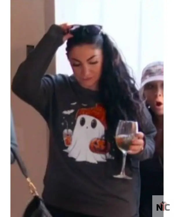 Jersey Shore Family Vacation S08 Deena Nicole Cortese Ghost Sweatshirt Clanton Jacket