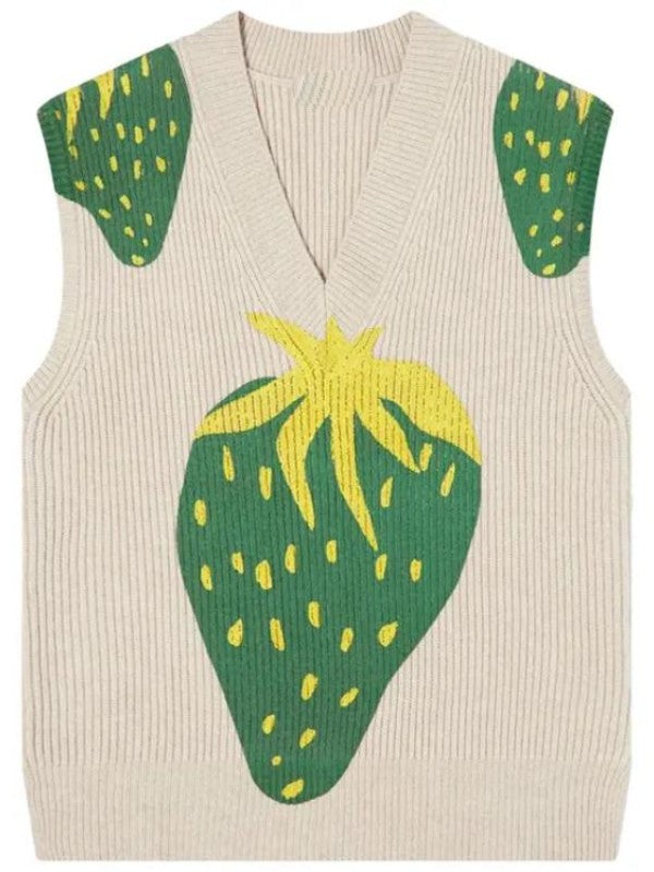 Joanne McNally The Celebrity Traitors S2 Strawberry V-Neck Vest - view 2