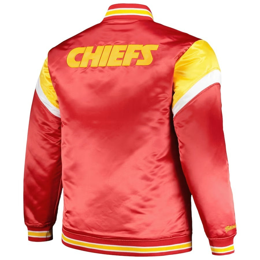 Kansas City Chiefs Red Satin Full-Snap Jacket - side view