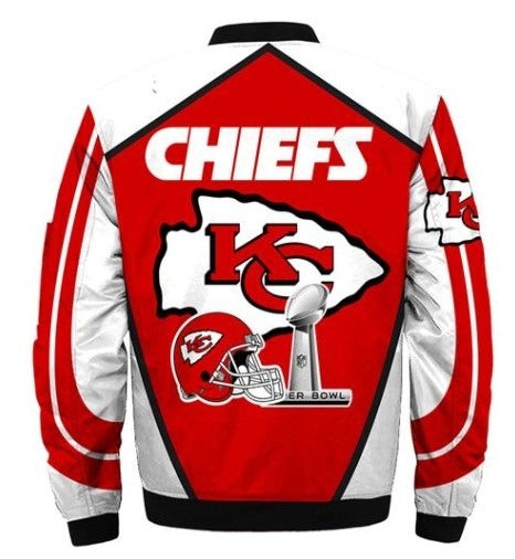 Kansas City Chiefs Super Bowl Champions Bomber Jacket - back view