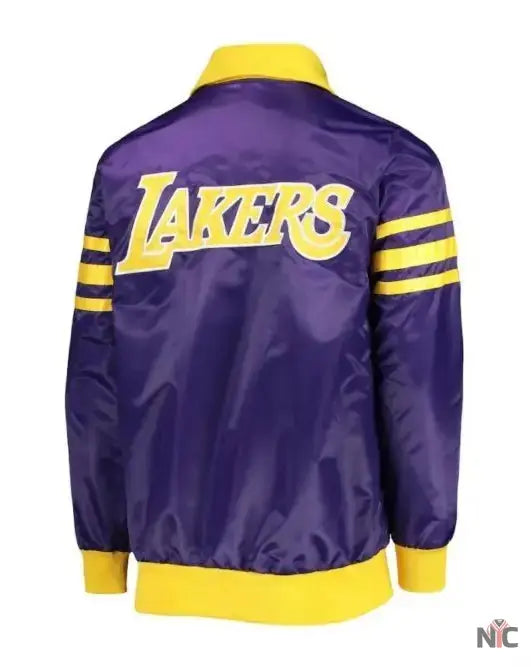 Lakers Starter Purple The Captain II Jacket Clanton Jacket