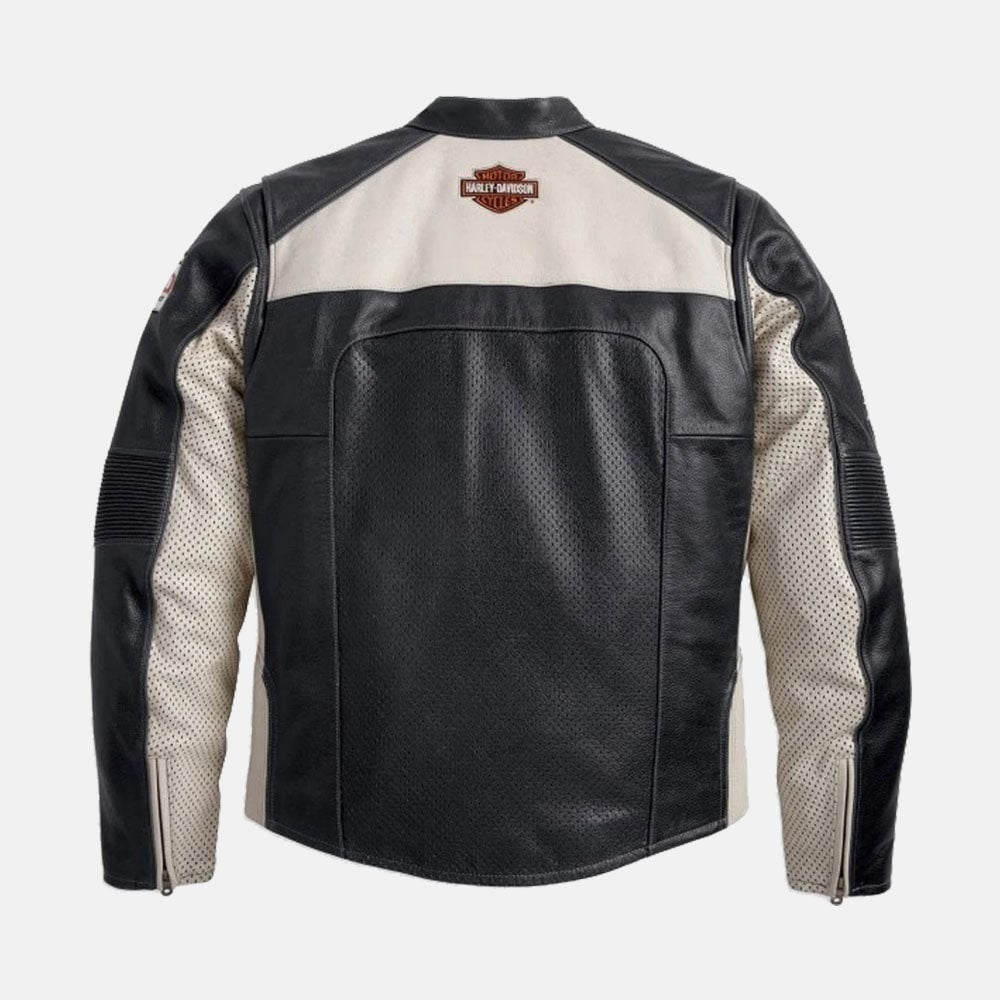 Harley Davidson Regulator Perforated Leather Jacket - back view