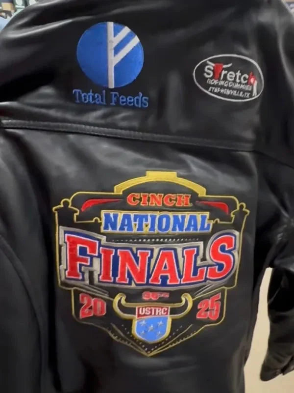 USTRC 2025 Finals Black Leather Jacket Shopotiny