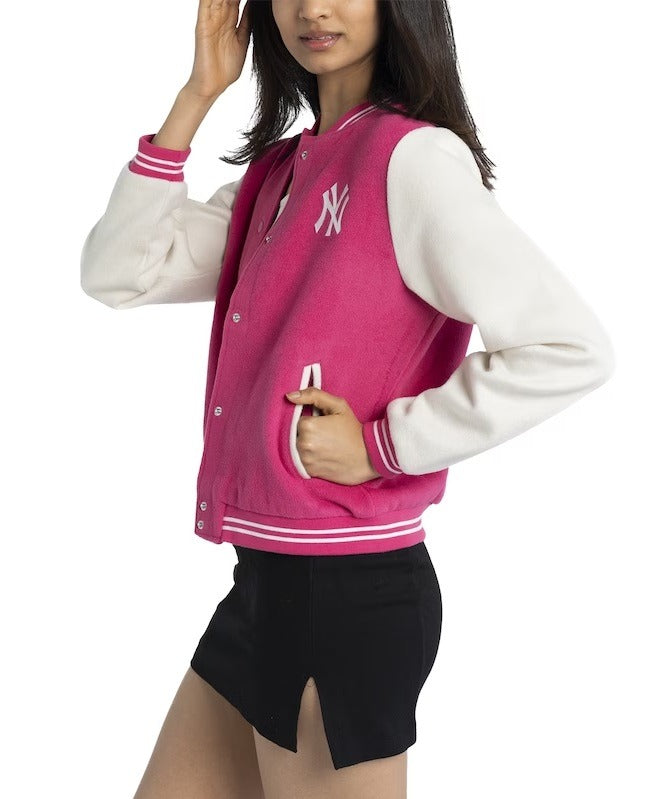 New York Yankees Lusso Women's Priya Full-Snap Jacket - back view