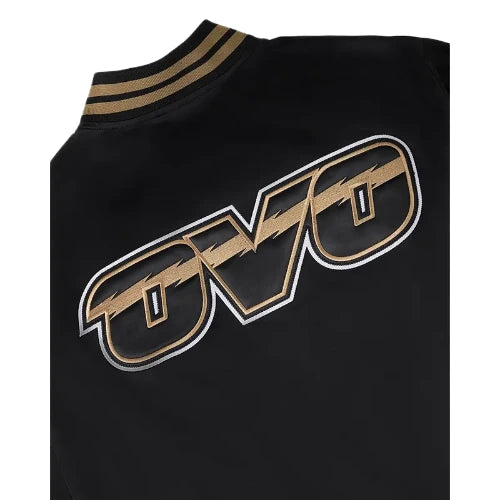 OVO x NBA Toronto Raptors Varsity Jacket - detail view