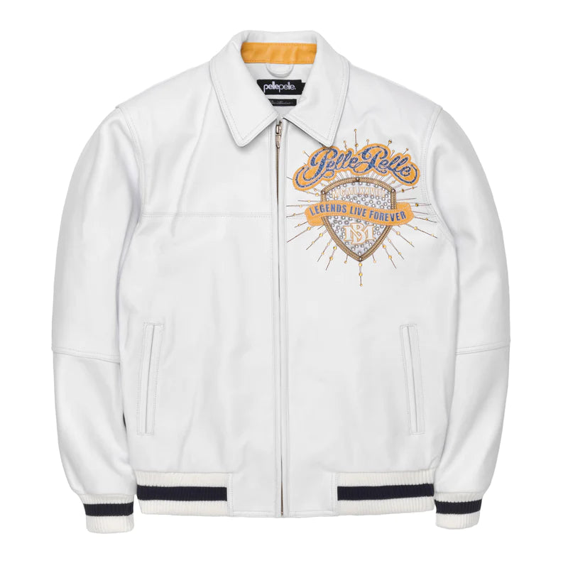 Pelle Pelle Legends Live Forever White Jacket - back view