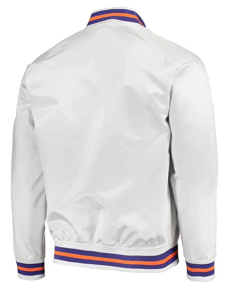 Phoenix Suns Throwback White Jacket - back view