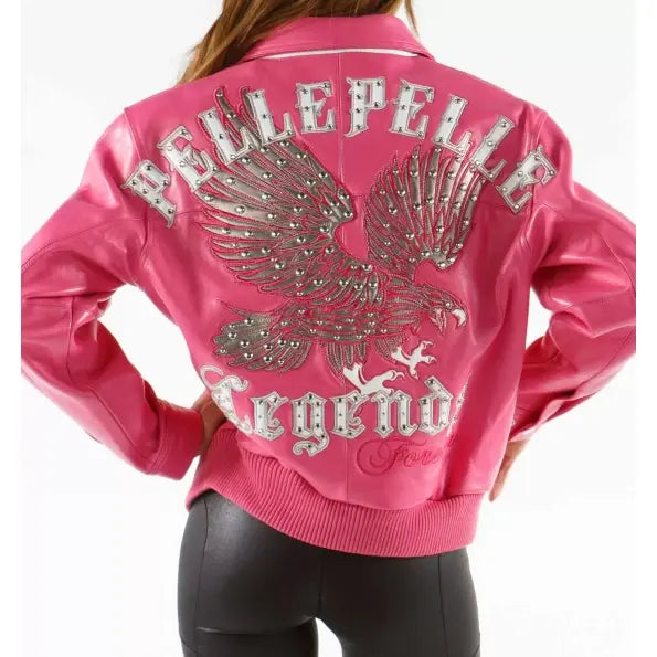 Pelle Pelle Legends Pink Leather Jacket - back view