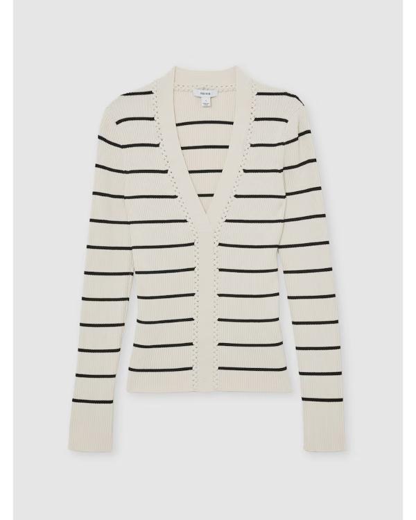 Reasonable Doubt S04 Meagan Good Striped Knit Plunge Top - view 3