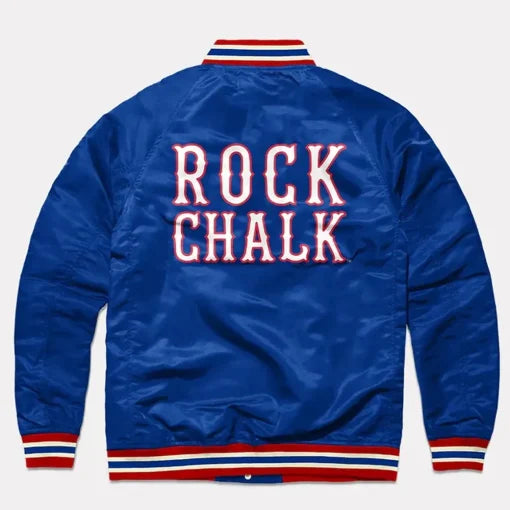 Rock Chalk Kansas Jayhawks Blue Jacket - back view