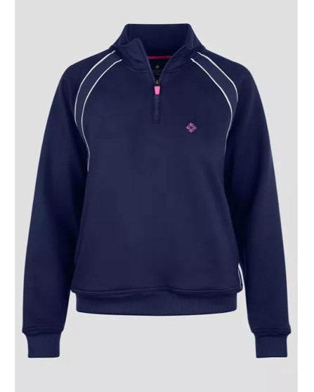 Ava Bunn Scrubs Season 11 Navy Half-Zip Track Jacket - side view