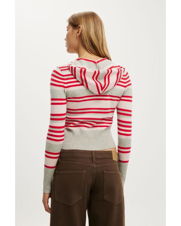 Elsbeth S04 Carrie Preston Striped Knit Hoodie - view 5