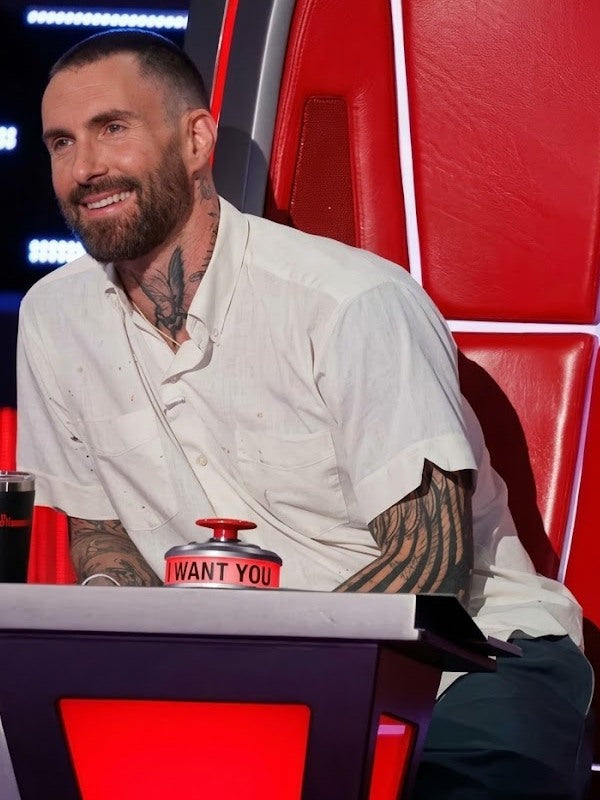 The Voice S30 Adam Levine White Shirt