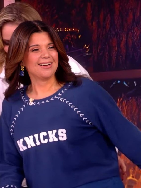 The View 2026 Ana Navarro Knicks Blue Sweater