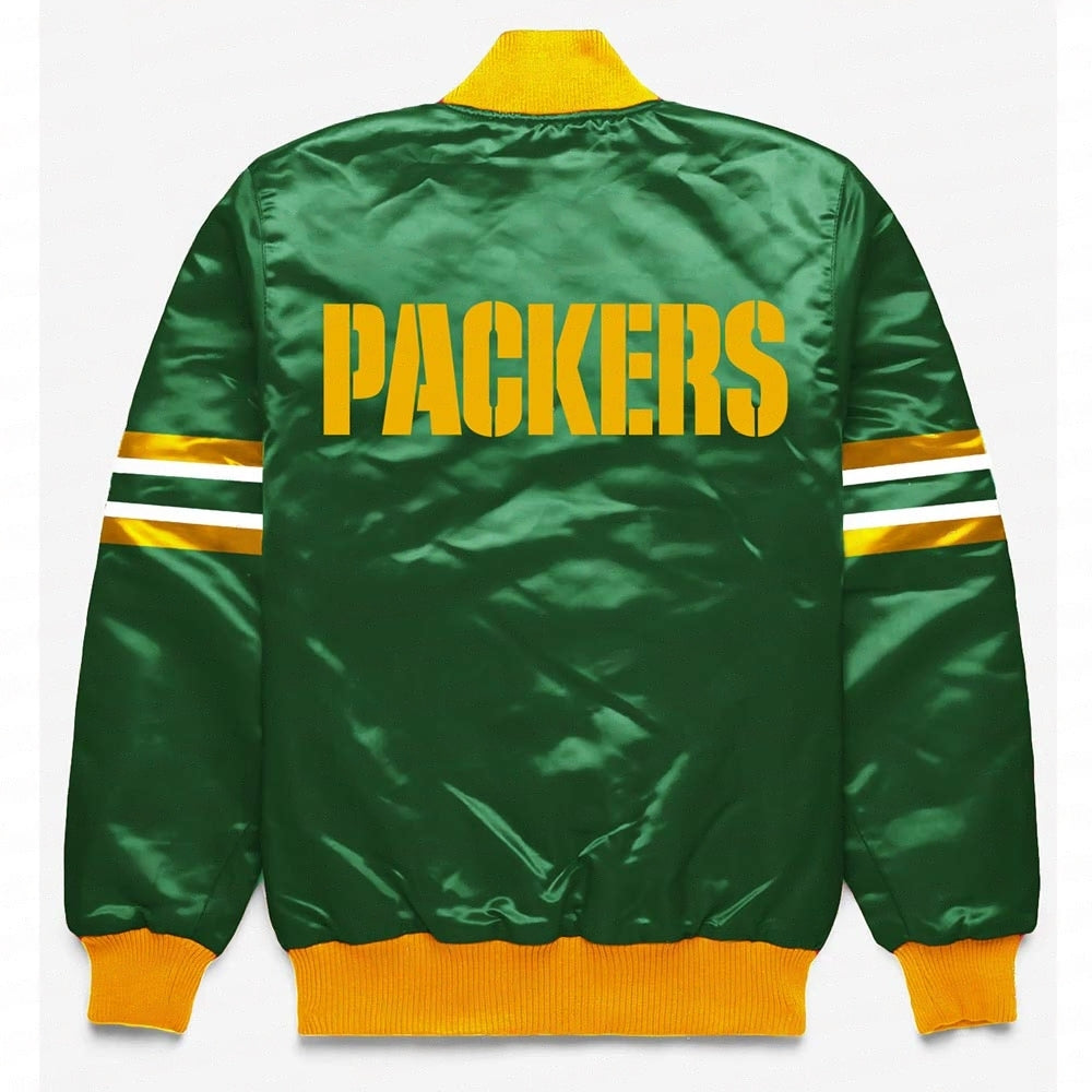 Green Bay Packers Button Down Green Jacket - back view