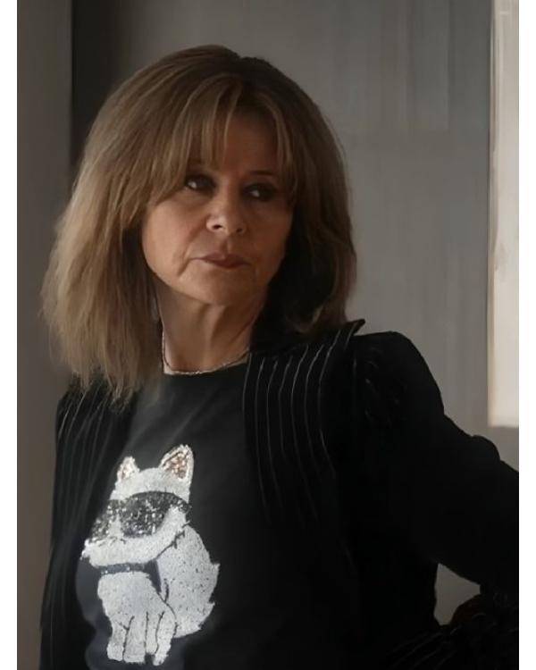 Ted Lasso S04 Tracey Ullman Cat Printed Top - view 3