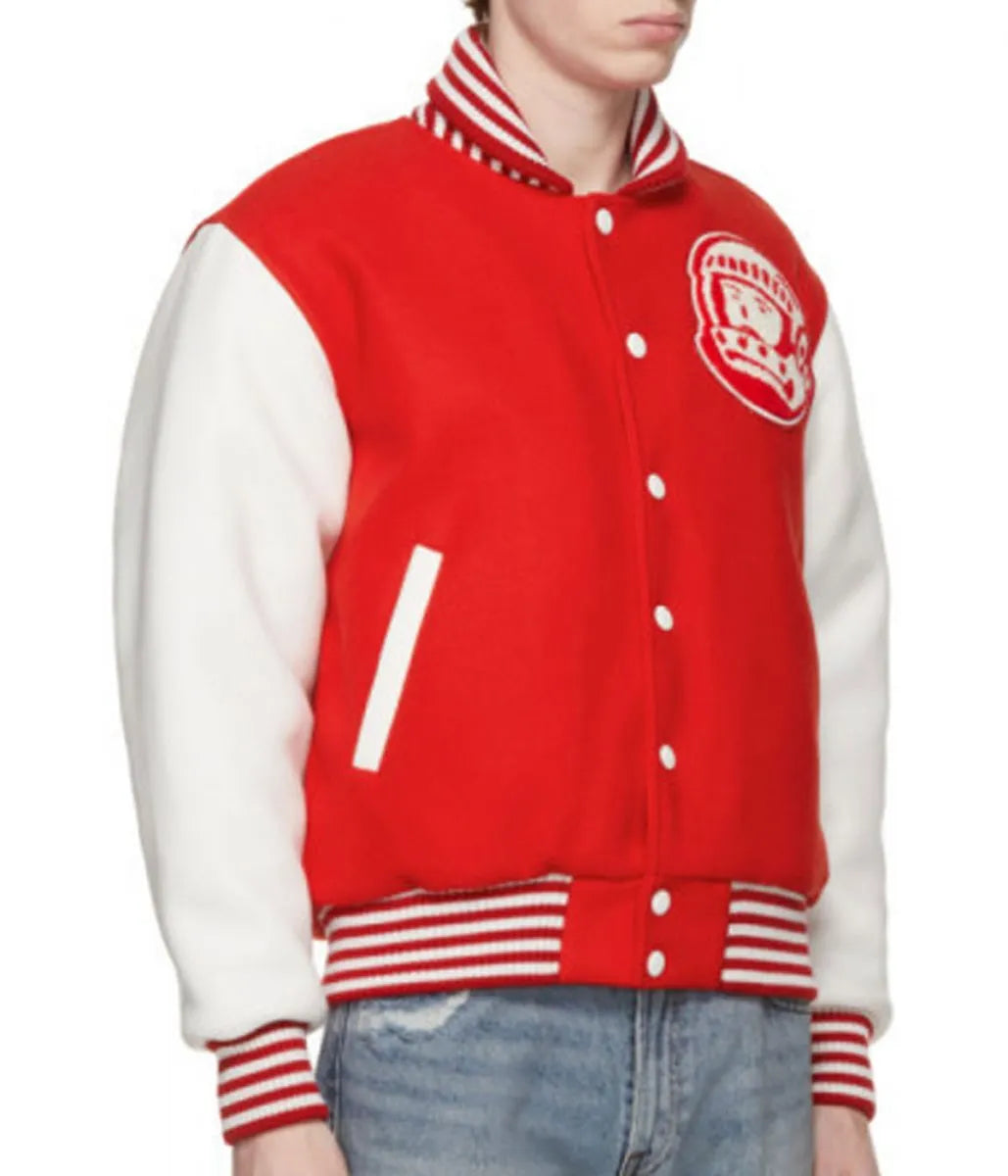 BBC Astro Varsity Red and White Jacket - detail view