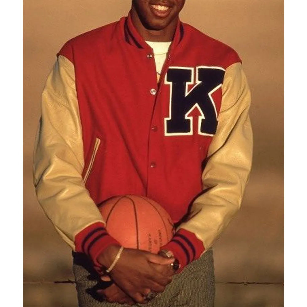 Kansas Jayhawks Red Letterman Jacket - side view