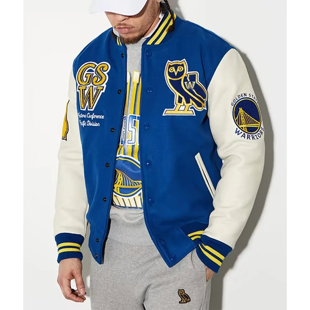 OVO Golden State Warriors Varsity Jacket - detail view