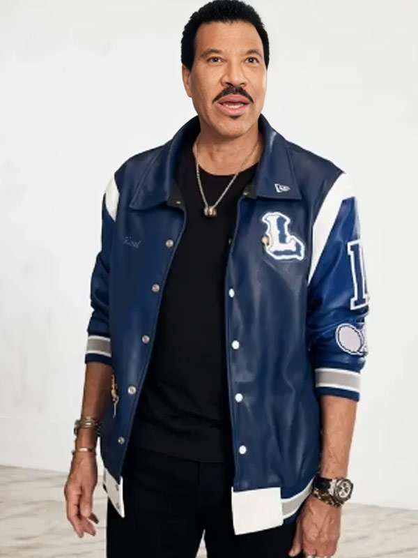 Lionel Richie American Idol Blue Varsity Jacket - detail view