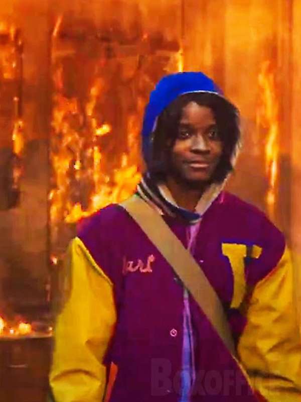 Letitia Wright the Silent Twins Varsity Jacket - back view