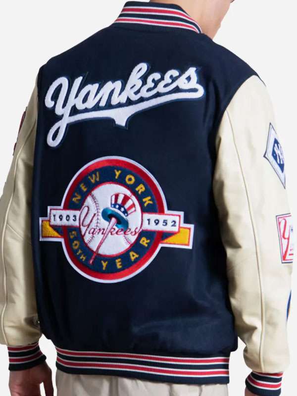 50th Year New York Yankees Varsity Jacket - back view