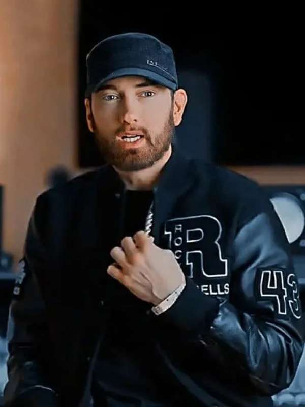 Eminem Rock the Bells Varsity Jacket - back view