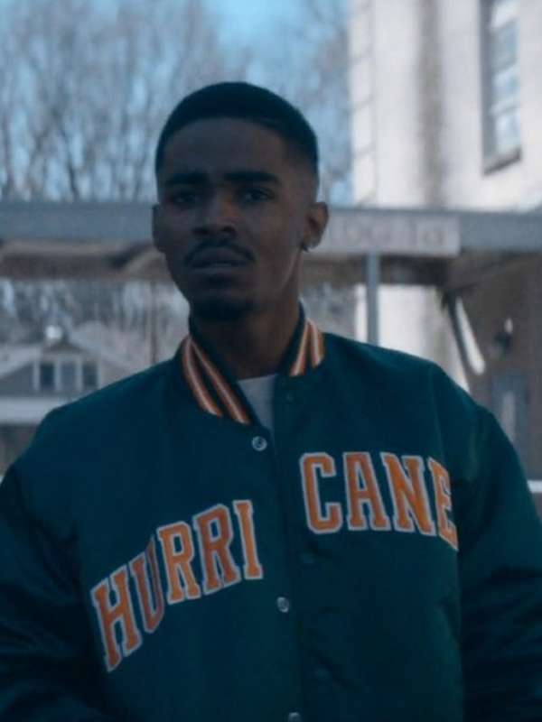 B Mickie Black Mafia Family Varsity Jacket - side view
