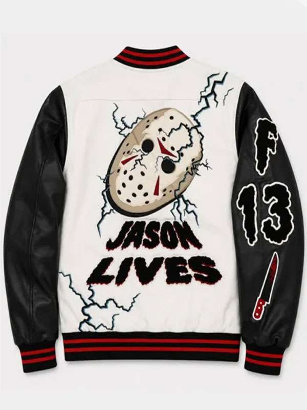 F13 Jason Lives Varsity Jacket - back view