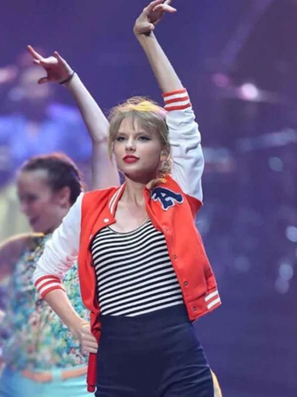 The Red Tour Taylor Swift Varsity Jacket - detail view